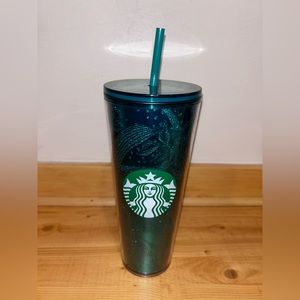 Starbucks Fall 2021 Emerald Glitter 24 oz Tumbler